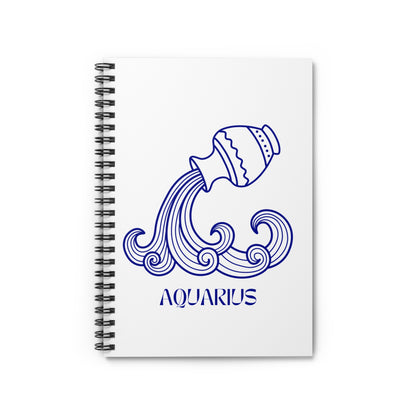 Aquarius Spiral Notebook - Fun for Astrology Lovers, Journaling, Gift for Students, Writing, Daily Planner