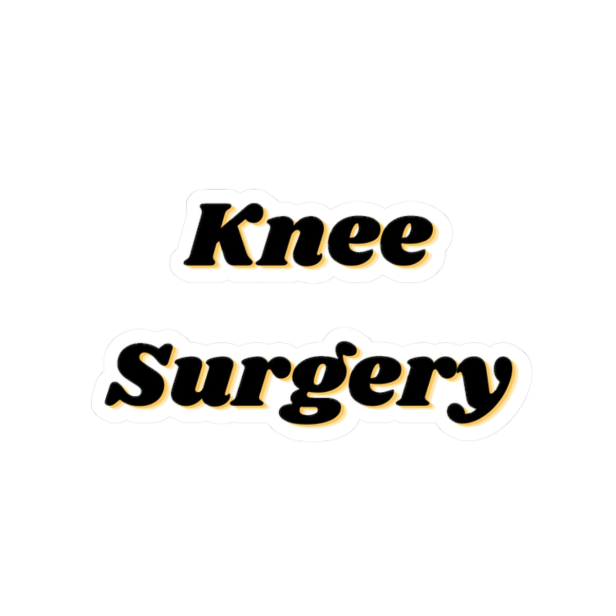 Knee Surgery Sticker – Funny and Quirky Vinyl Sticker for Laptops, Water Bottles, Notebooks, and More – for BrainRot fans