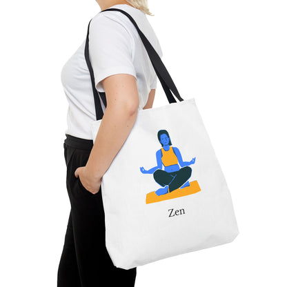 Zen Tote Bag, Yoga Bag, Meditation Tote, Gift for Yogis, Inspirational Tote, Relaxation Accessory