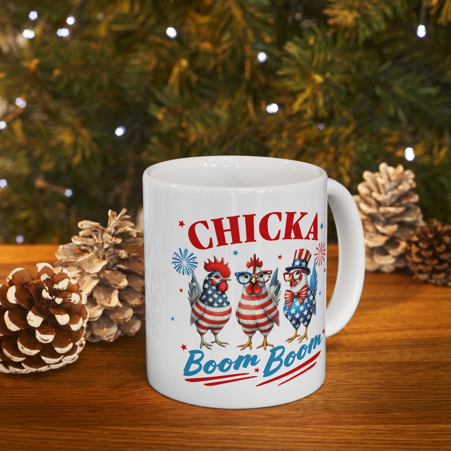 Patriotic Ceramic Mug - Perfect for Fourth of July, Coffee Lovers, USA Celebrations, Independence Day Gift, Fun Drinkware