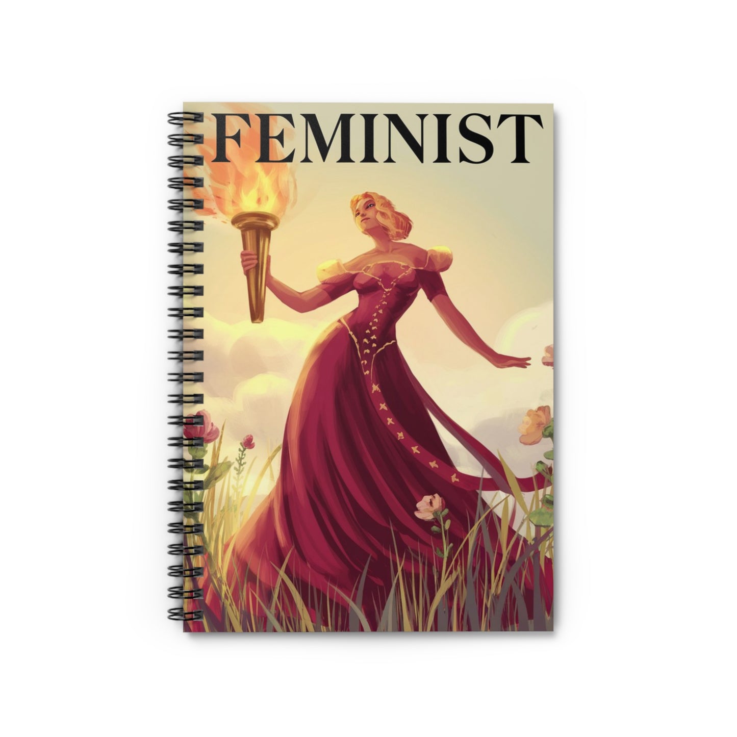 Feminist Spiral Notebook - Empowering Journal for Creative Minds, Gift for Activists, Daily Planner, Feminism Quote Notebook