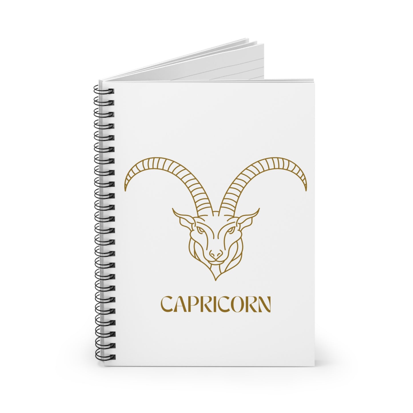 Capricorn Spiral Notebook - Zodiac Journal, Astrology Gifts, Ruled Lines, Capricorn Decor, Unique Planner