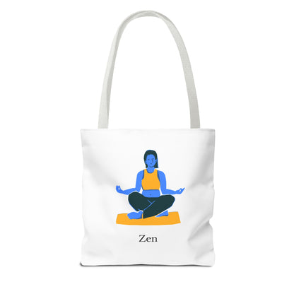 Zen Tote Bag, Yoga Bag, Meditation Tote, Gift for Yogis, Inspirational Tote, Relaxation Accessory
