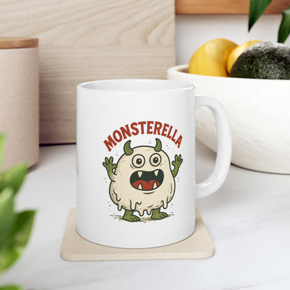 Funny Monsterella Cheese Lover Ceramic Mug - Perfect Gift for Foodies, Kitchen Decor, Coffee Lovers, Humorous Kitchenware