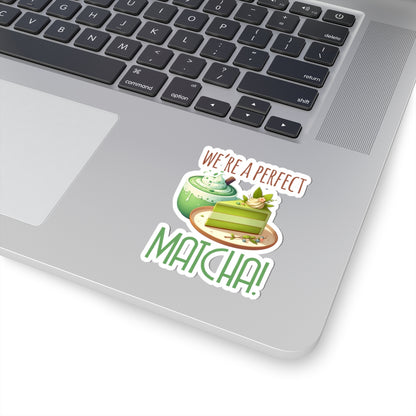 Matcha Cake Kiss-Cut Stickers | Cute Foodie Decor, Laptop Stickers, Gift for Tea Lovers, Perfect for Scrapbooking, Stationery