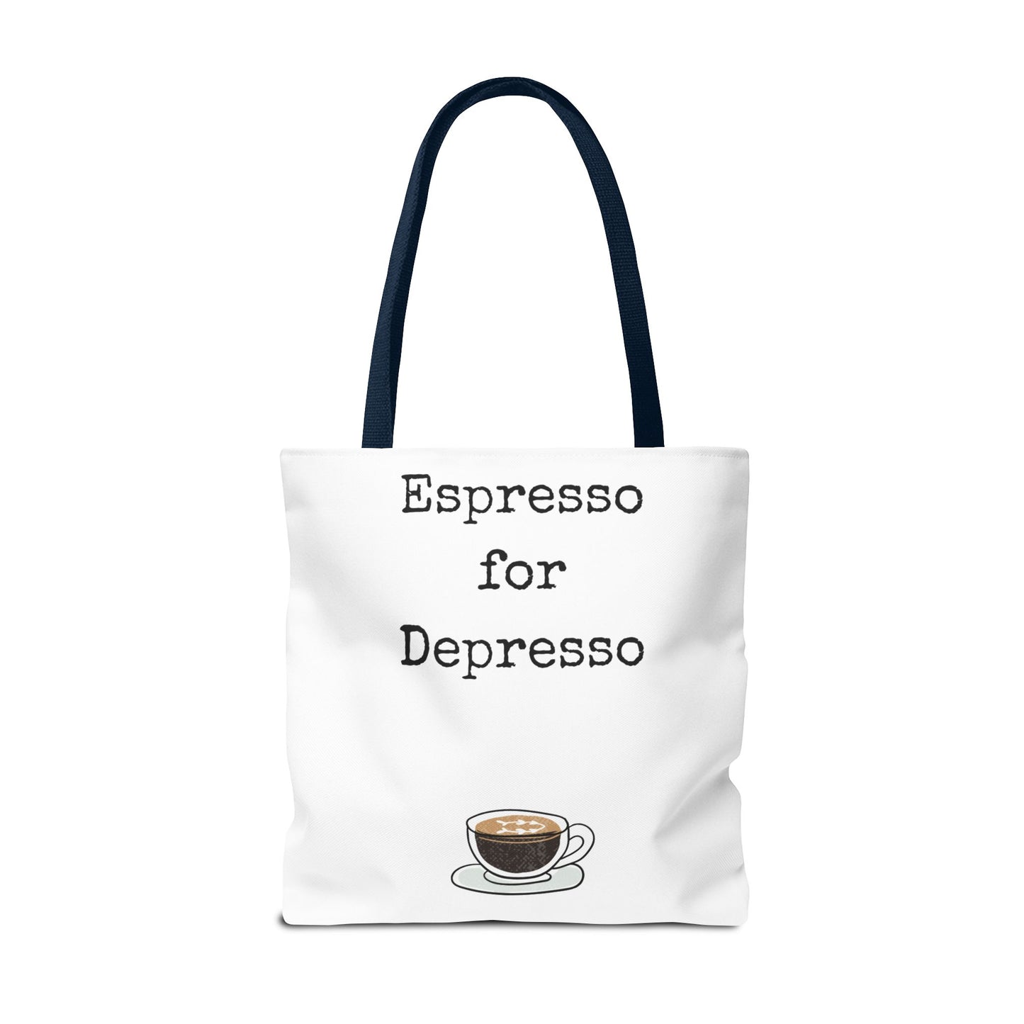Espresso for Depresso Tote Bag, Coffee Lover Gift, Cute Grocery Bag, Casual Everyday Tote, Funny Quote Bag, Eco-Friendly Shopping Bag