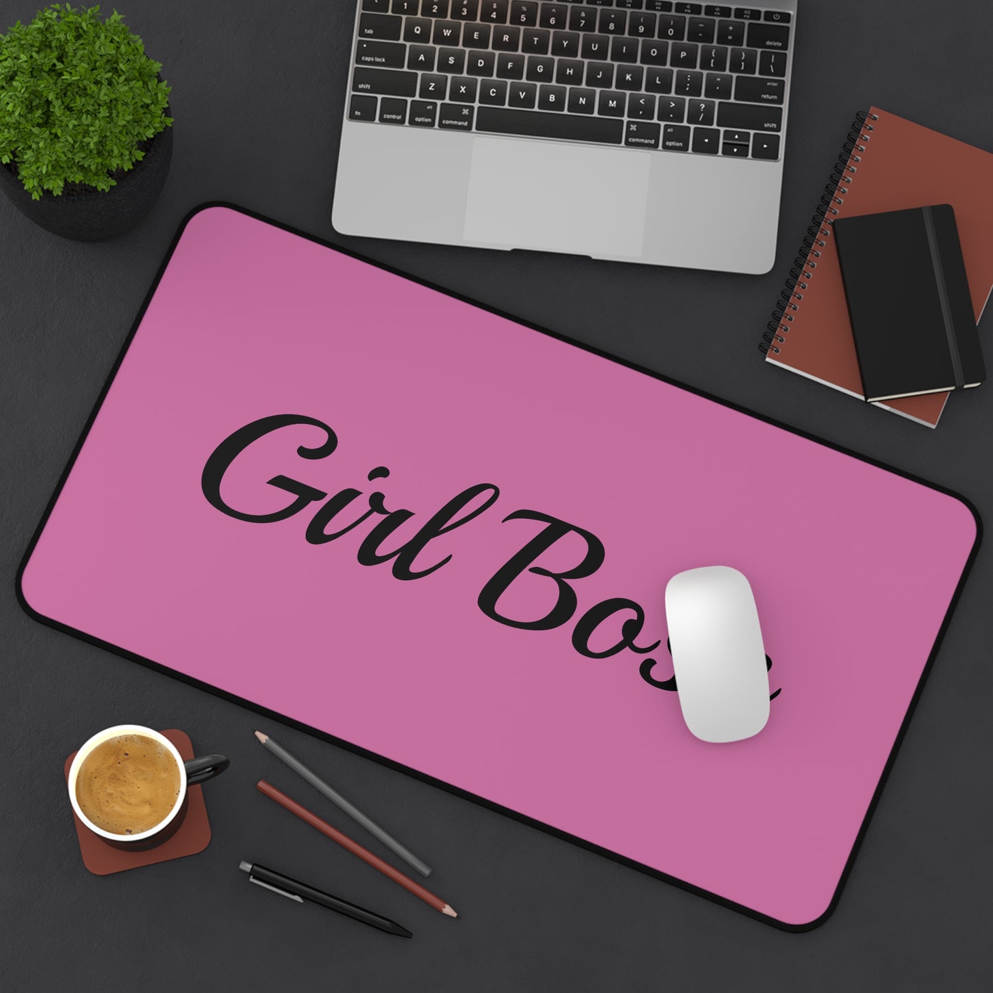 Girl Boss Deskmat - Stylish and Inspiring Desk Pad for Work or Home Office - Empowering Feminist Design for Trendsetters