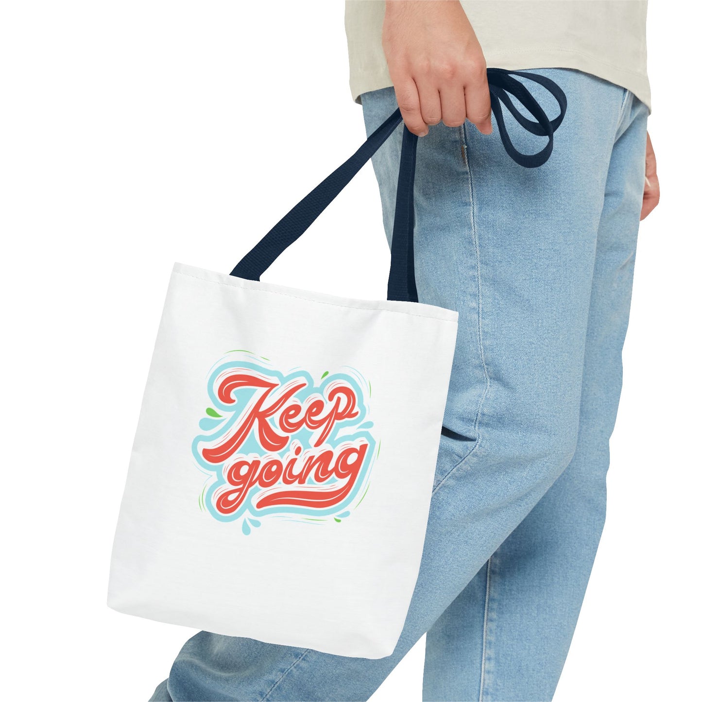 Motivational Tote Bag - Keep Going - Inspirational Gift, Reusable Shopping Bag, Gym Tote, Beach Bag, Everyday Purse