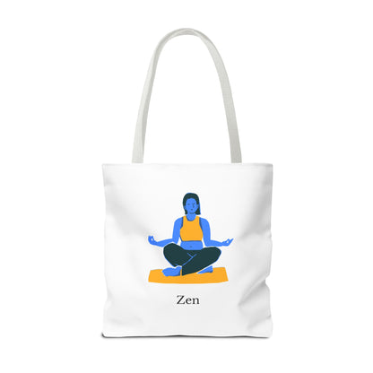 Zen Tote Bag, Yoga Bag, Meditation Tote, Gift for Yogis, Inspirational Tote, Relaxation Accessory