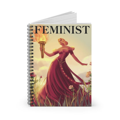 Feminist Spiral Notebook - Empowering Journal for Creative Minds, Gift for Activists, Daily Planner, Feminism Quote Notebook