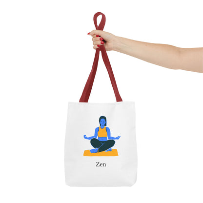 Zen Tote Bag, Yoga Bag, Meditation Tote, Gift for Yogis, Inspirational Tote, Relaxation Accessory