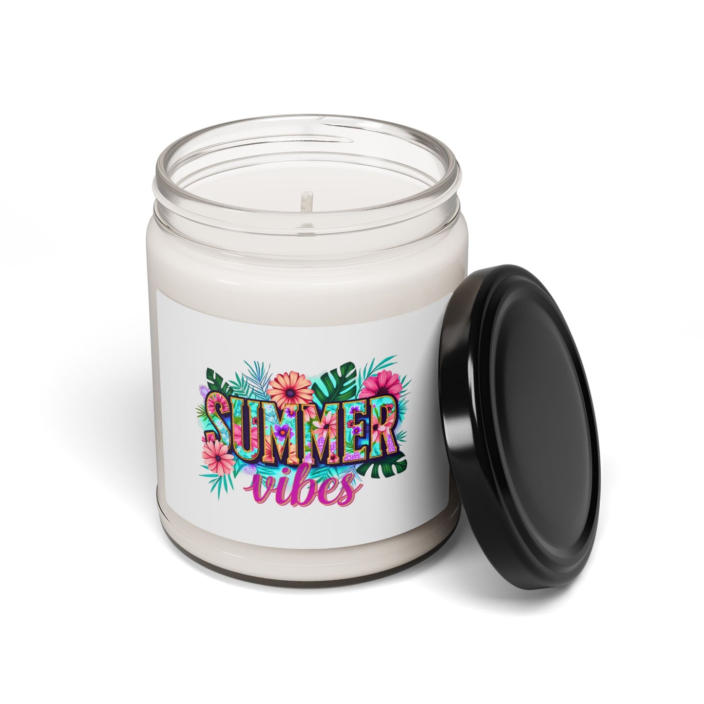 Tropical Summer Vibes Candle, Decorative Candle, Eco-Friendly Gift, Aromatherapy Soy Candle, Summer Home Decor, Beach Party Favor