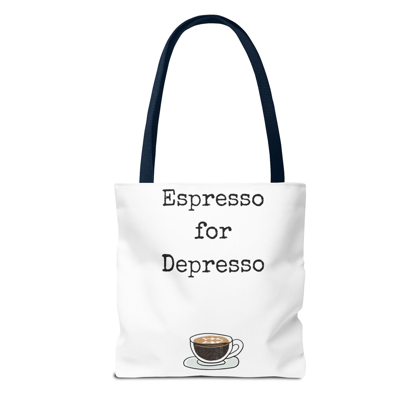 Espresso for Depresso Tote Bag, Coffee Lover Gift, Cute Grocery Bag, Casual Everyday Tote, Funny Quote Bag, Eco-Friendly Shopping Bag