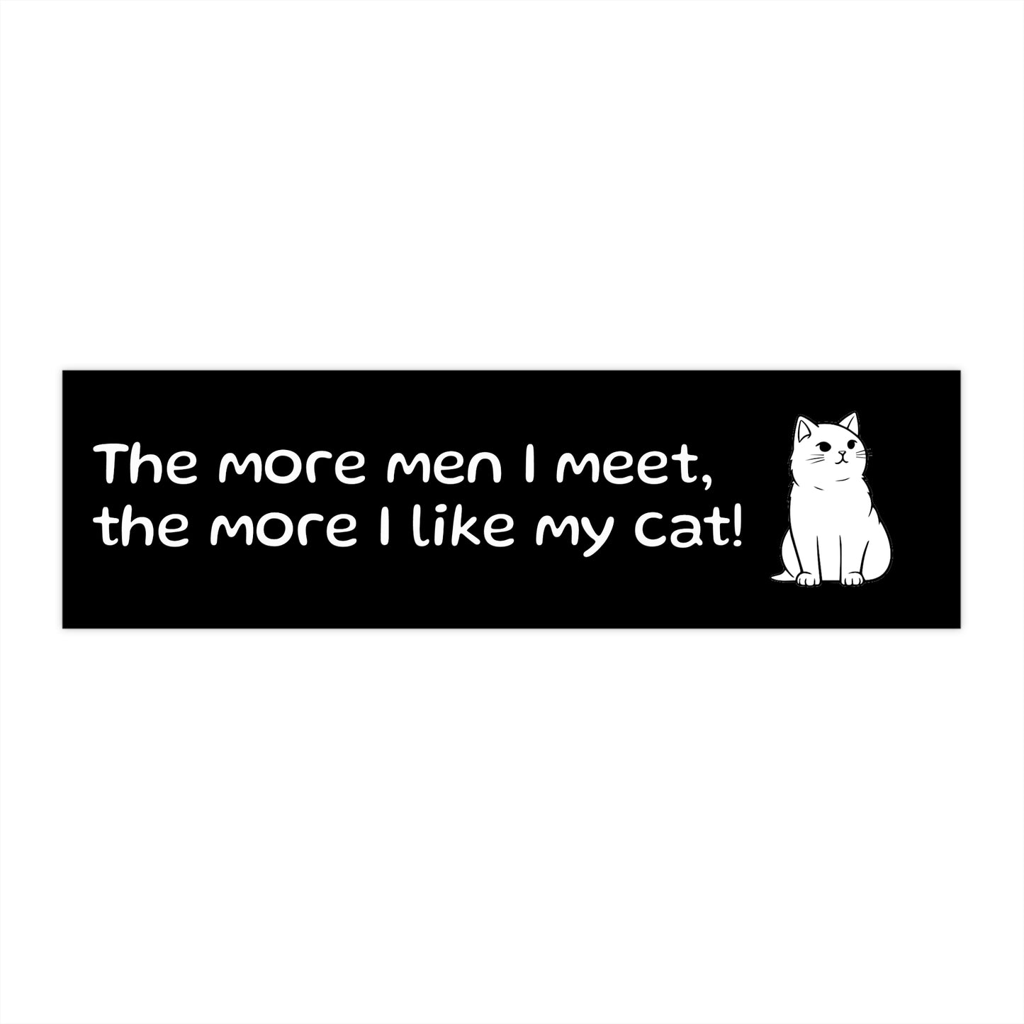 Whimsical Cat Lover Bumper Sticker, Fun Car Decal, Gift for Cat Parents, Cute Pet Lover Sticker, Unique Car Accessory