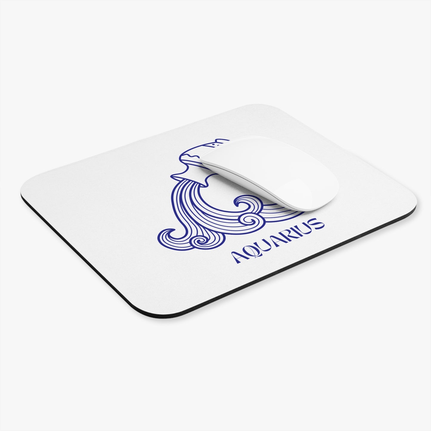Aquarius Zodiac Mouse Pad, Astrology Desk Mat, Horoscope Gift, Unique Office Decor, Personalized Workstation Accessory