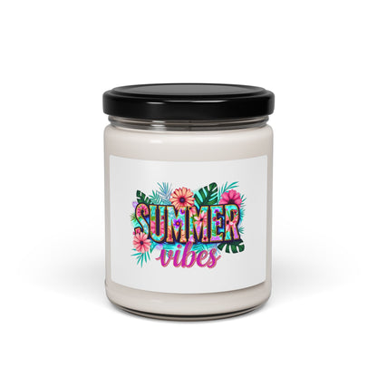 Tropical Summer Vibes Candle, Decorative Candle, Eco-Friendly Gift, Aromatherapy Soy Candle, Summer Home Decor, Beach Party Favor