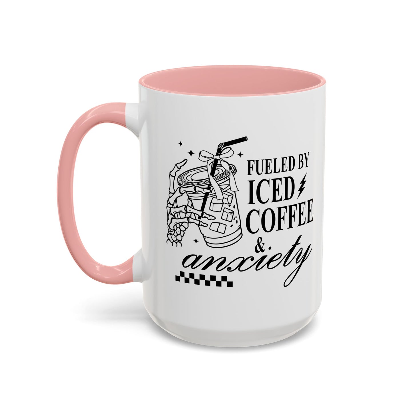 Fueled by Iced Coffee & Anxiety Mug - Fun Mother's Day Gift