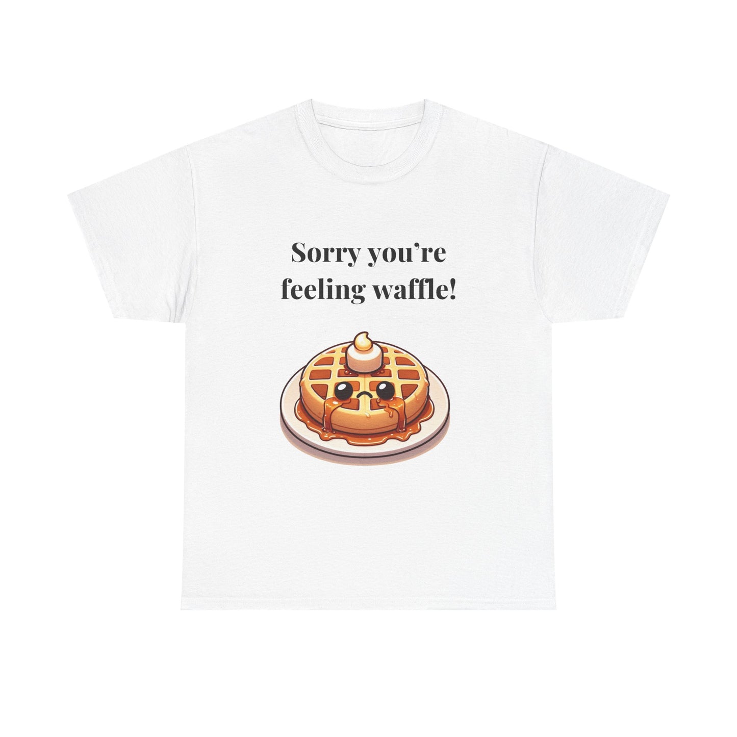 Funny Waffle Tee, Comfortable Unisex Cotton Shirt, Gift for Foodies, Casual Wear, Punny Graphic Tee, Breakfast Lover Shirt