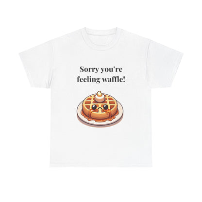 Funny Waffle Tee, Comfortable Unisex Cotton Shirt, Gift for Foodies, Casual Wear, Punny Graphic Tee, Breakfast Lover Shirt