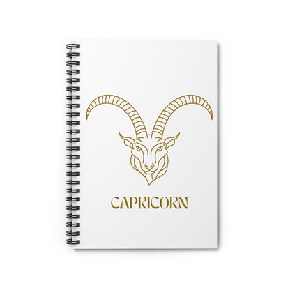Capricorn Spiral Notebook - Zodiac Journal, Astrology Gifts, Ruled Lines, Capricorn Decor, Unique Planner