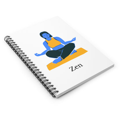 Zen Spiral Notebook for Mindfulness, Meditation Journal, Wellness Gift, Self-Care Notebook, Yoga Lover's Diary