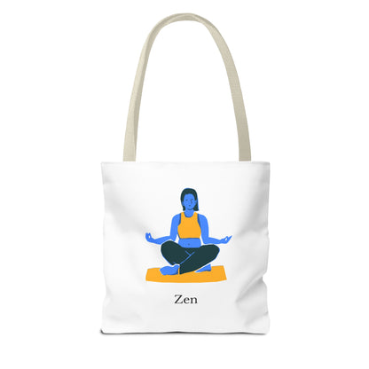 Zen Tote Bag, Yoga Bag, Meditation Tote, Gift for Yogis, Inspirational Tote, Relaxation Accessory