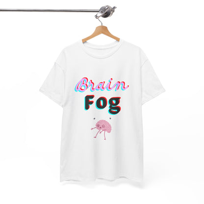 Brain Fog Unisex Heavy Cotton Tee, Funny T-Shirt, Gift for Students, Mental Health Awareness, Everyday Wear, Cute Graphic Tee