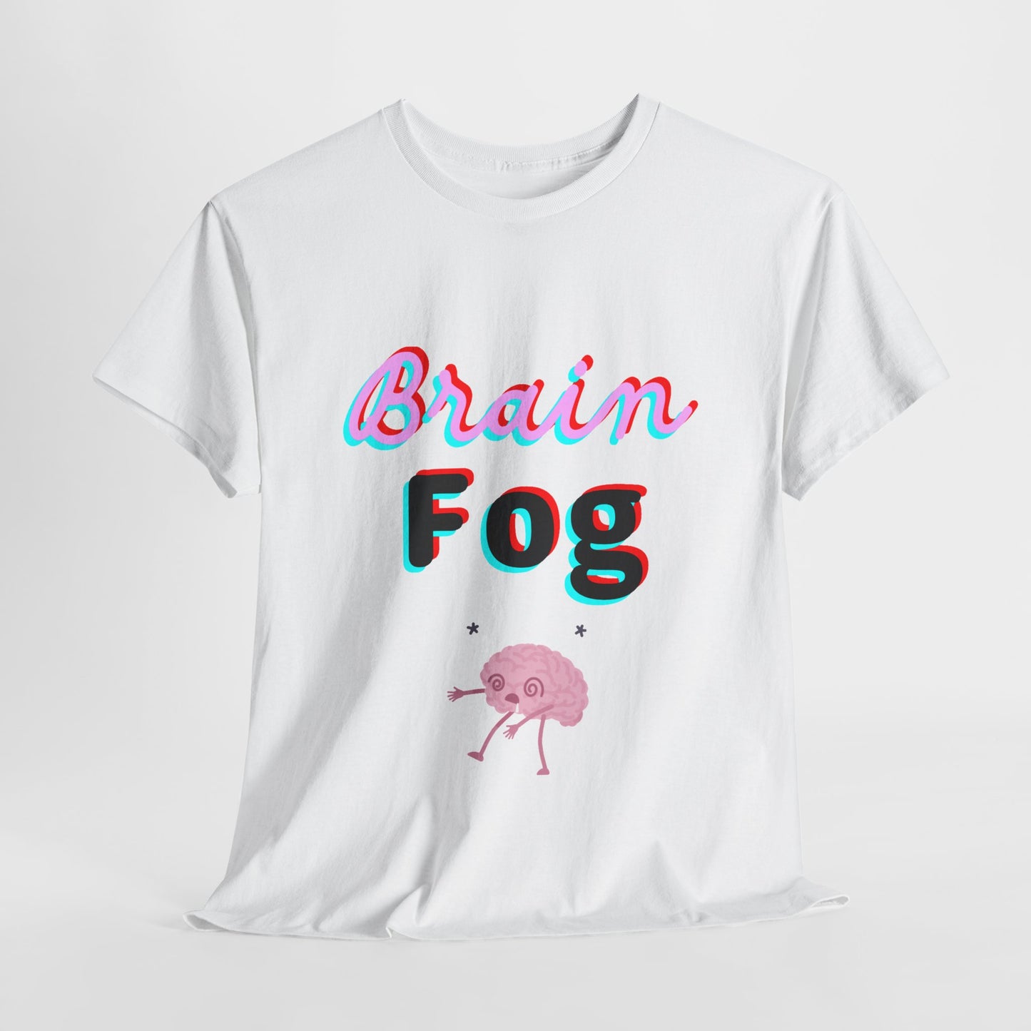 Brain Fog Unisex Heavy Cotton Tee, Funny T-Shirt, Gift for Students, Mental Health Awareness, Everyday Wear, Cute Graphic Tee