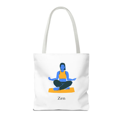 Zen Tote Bag, Yoga Bag, Meditation Tote, Gift for Yogis, Inspirational Tote, Relaxation Accessory