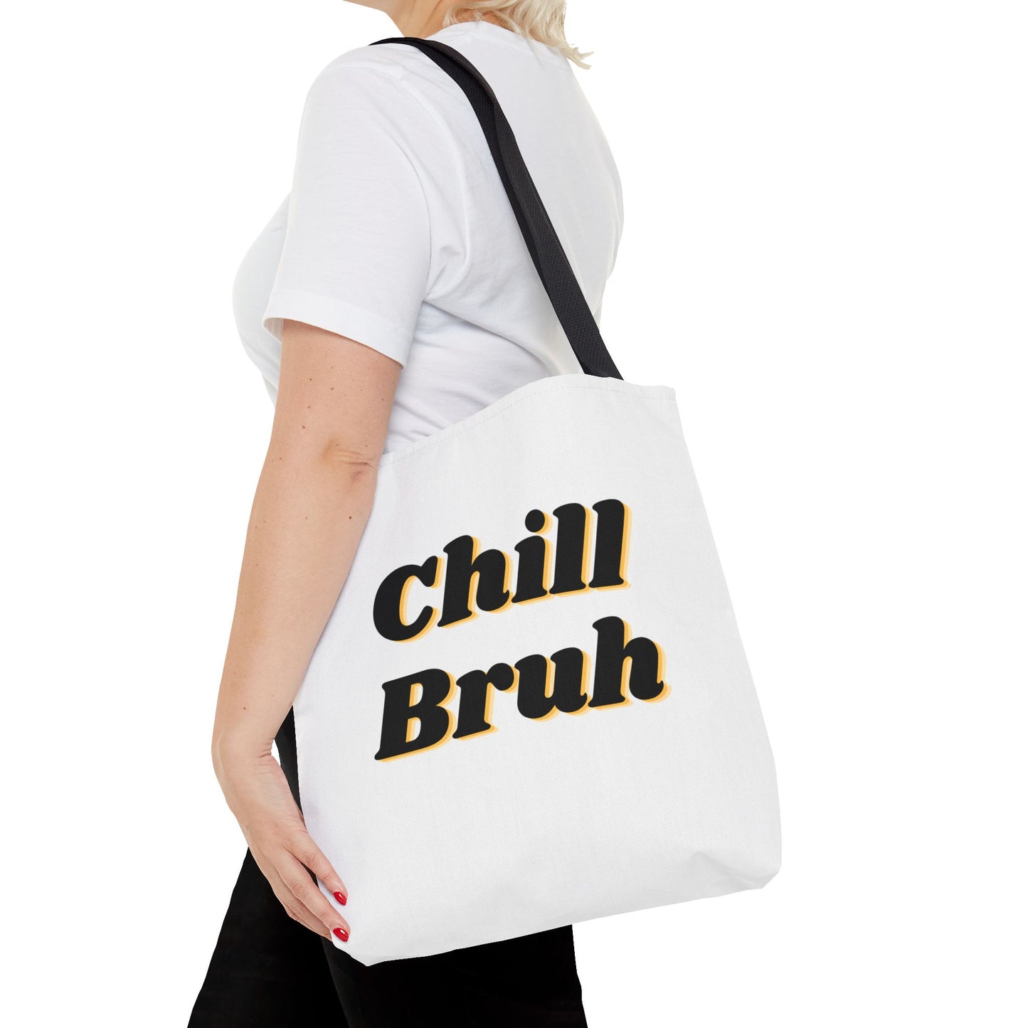 Chill Bruh Tote Bag, Casual Statement Bag, Perfect for Grocery Shopping, Beach Days, Gifts for Friends, Everyday Use