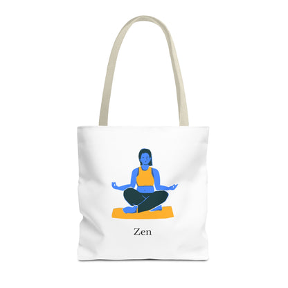 Zen Tote Bag, Yoga Bag, Meditation Tote, Gift for Yogis, Inspirational Tote, Relaxation Accessory