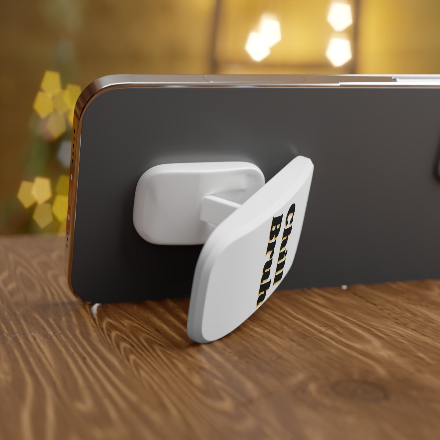 Chill Bruh Phone Grip - Funny Click-On Holder for Smartphones and Tablet, Secure Hand Grip