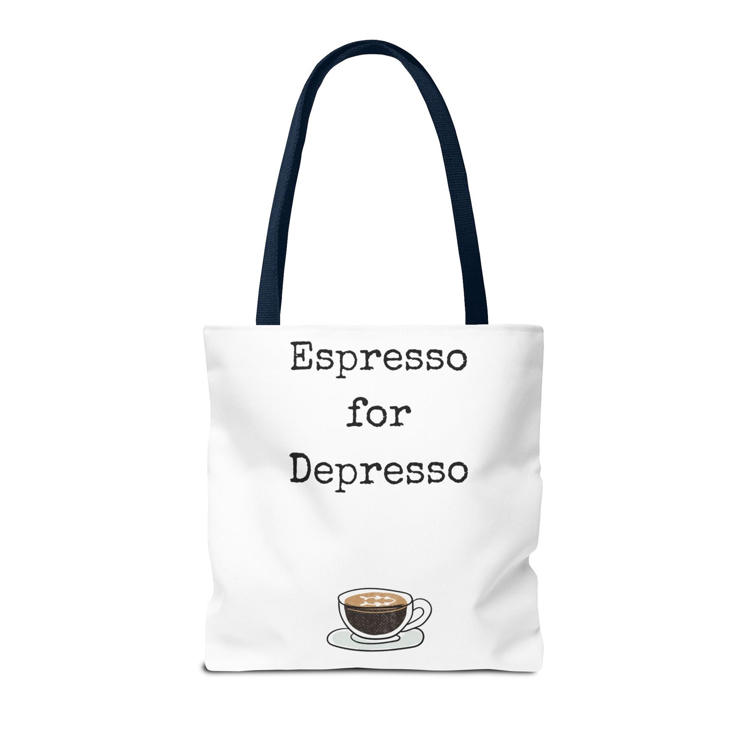 Espresso for Depresso Tote Bag, Coffee Lover Gift, Cute Grocery Bag, Casual Everyday Tote, Funny Quote Bag, Eco-Friendly Shopping Bag