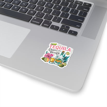 Tequila Therapy Stickers, Fun Party Decor, Laptop Stickers, Bar Decor, Gift for Tequila Lovers