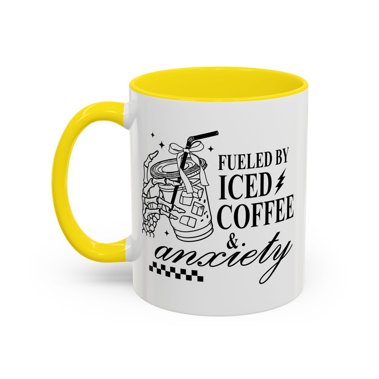 Fueled by Iced Coffee & Anxiety Mug - Fun Mother's Day Gift
