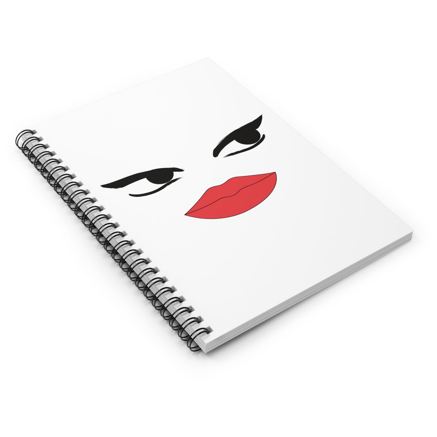 Sassy Face Spiral Notebook - Funny Aesthetic Journal with Attitude Expression, Lined Pages for Writing, School, and Office