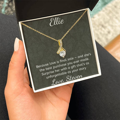 Because love is final sale — and she’s the best purchase you ever made