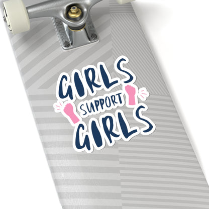 Empowering Girls Support Sticker, Feminist Vinyl Decal for Teens, Laptop Sticker, Gift for Her, Women's Rights, Positive Vibe