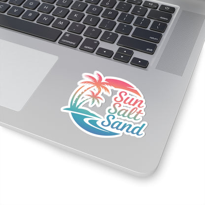 Tropical Kiss-Cut Stickers | Sun Salt Sand Decor | Laptop, Water Bottle, Journal, Party Favor, Summer Vibe Stickers