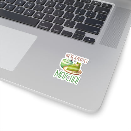 Matcha Cake Kiss-Cut Stickers | Cute Foodie Decor, Laptop Stickers, Gift for Tea Lovers, Perfect for Scrapbooking, Stationery