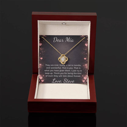 "They Are Kind, Funny, A Lot To Handle & Wonderful — That Is You" | Personalized Name Necklace | Heartfelt Gift for Mom