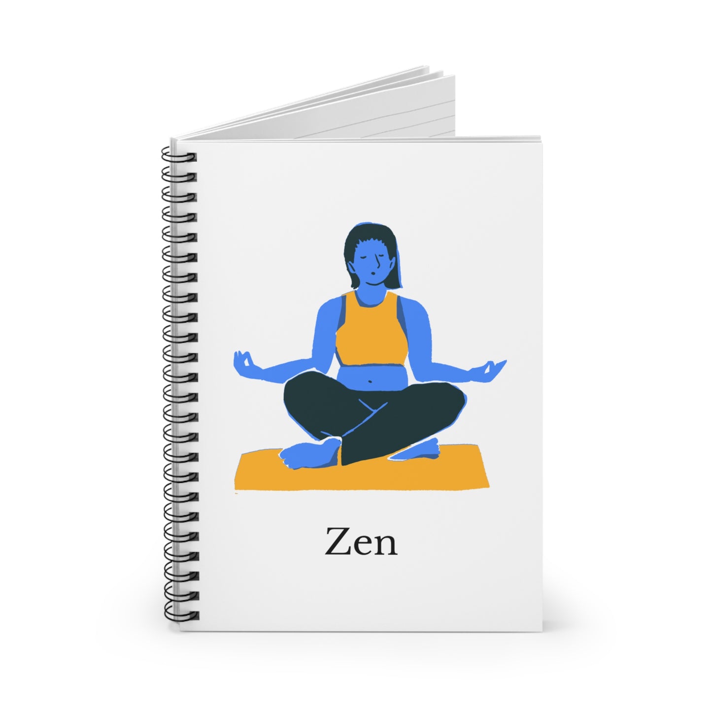 Zen Spiral Notebook for Mindfulness, Meditation Journal, Wellness Gift, Self-Care Notebook, Yoga Lover's Diary