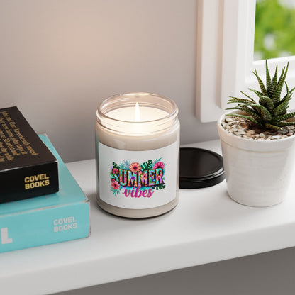Tropical Summer Vibes Candle, Decorative Candle, Eco-Friendly Gift, Aromatherapy Soy Candle, Summer Home Decor, Beach Party Favor