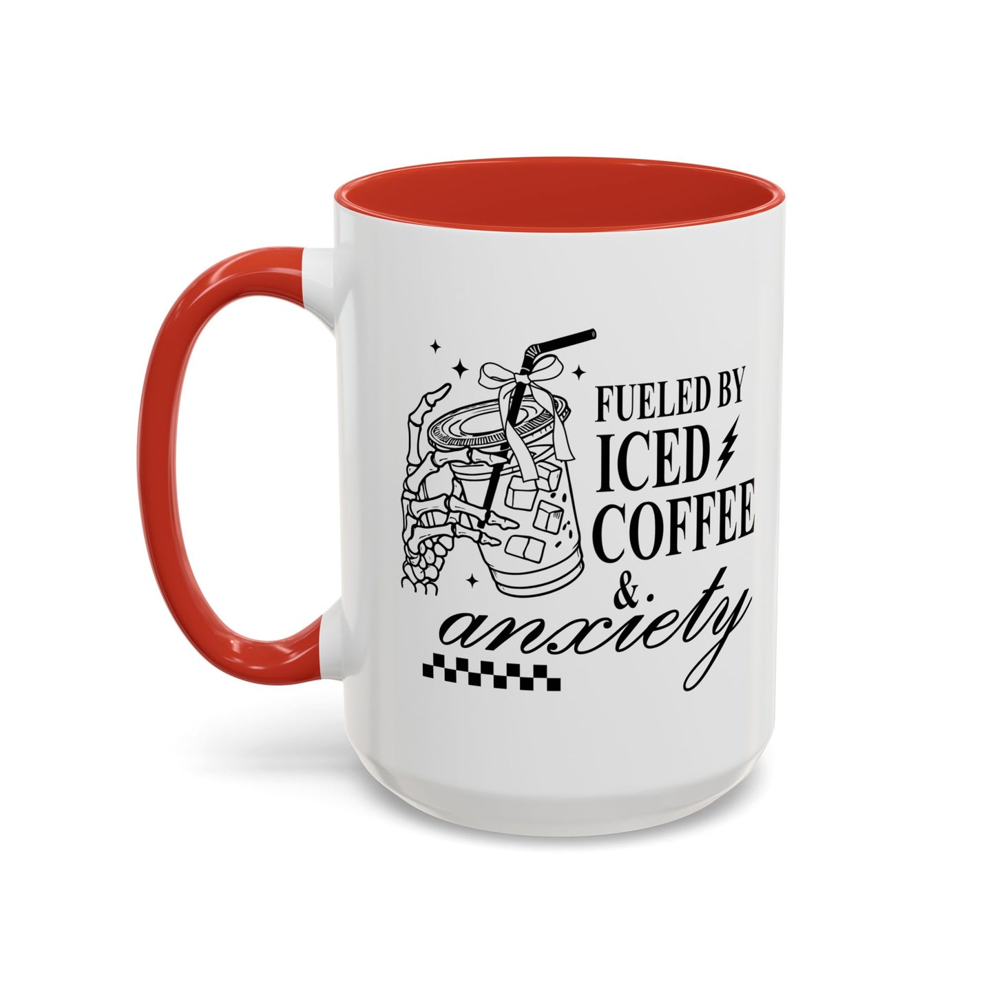 Fueled by Iced Coffee & Anxiety Mug - Fun Mother's Day Gift