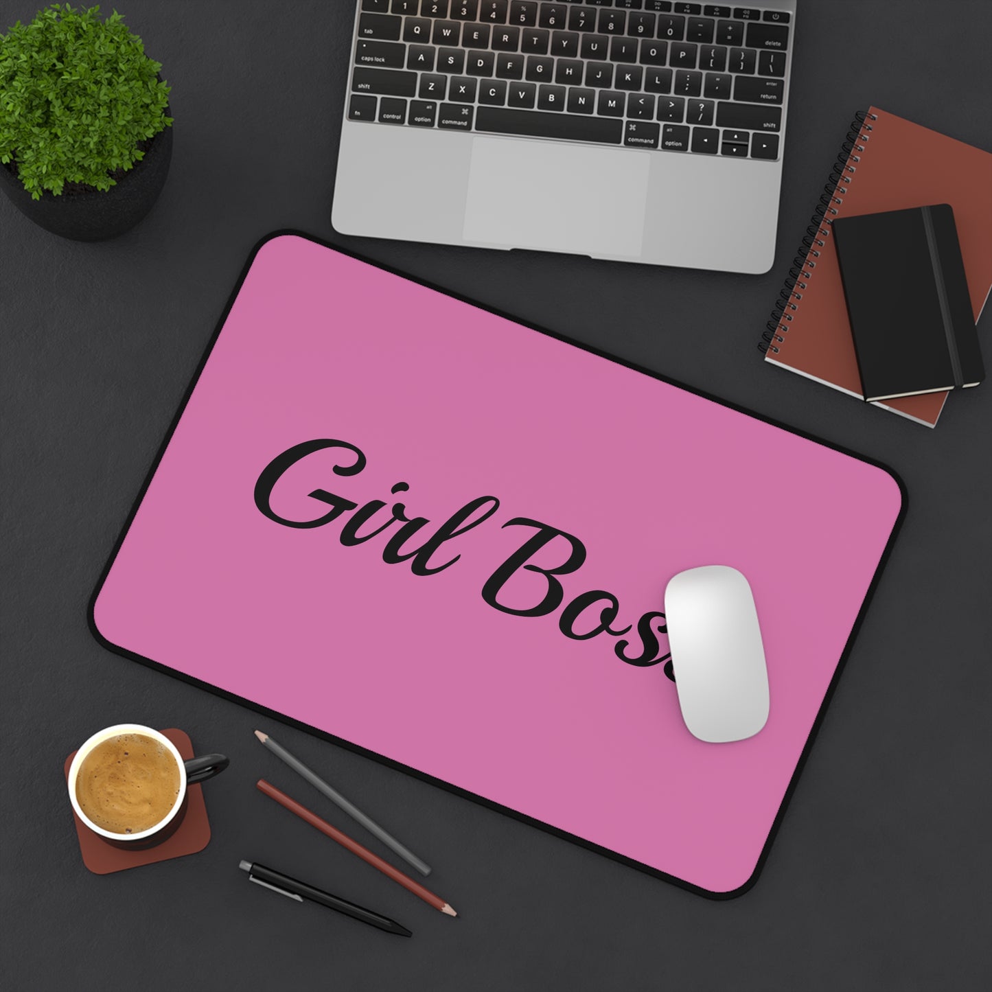 Girl Boss Deskmat - Stylish and Inspiring Desk Pad for Work or Home Office - Empowering Feminist Design for Trendsetters