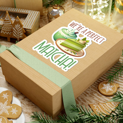 Matcha Cake Kiss-Cut Stickers | Cute Foodie Decor, Laptop Stickers, Gift for Tea Lovers, Perfect for Scrapbooking, Stationery