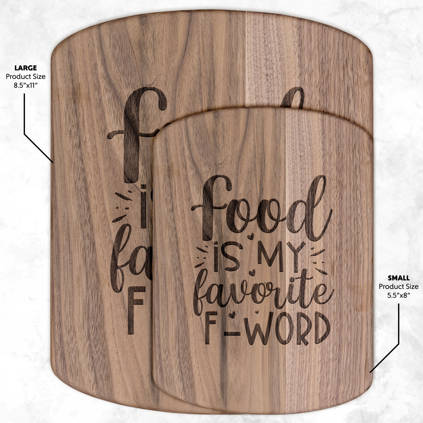 Food is My Favorite F-Word - Hardwood Oval Cutting Board