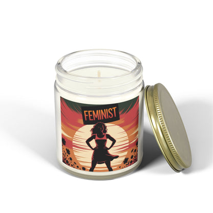 Empowering Feminist Scented Candles, Coconut Apricot Wax, Inspirational Gift, Home Decor, Relaxation, Self-Care, Motivation