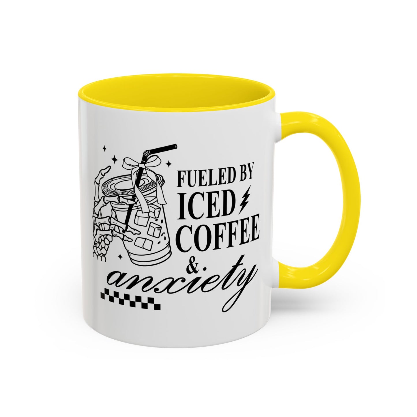 Fueled by Iced Coffee & Anxiety Mug - Fun Mother's Day Gift