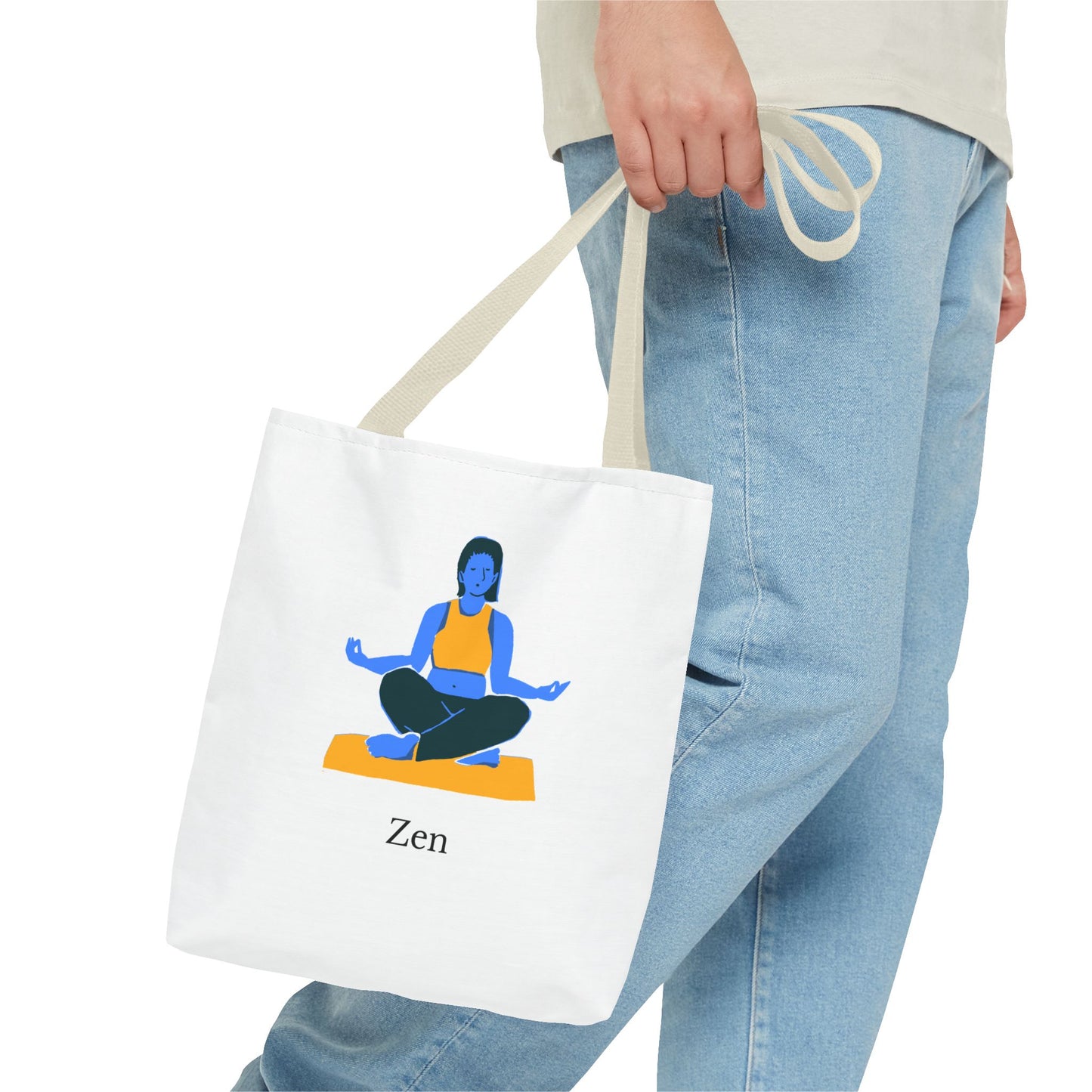 Zen Tote Bag, Yoga Bag, Meditation Tote, Gift for Yogis, Inspirational Tote, Relaxation Accessory